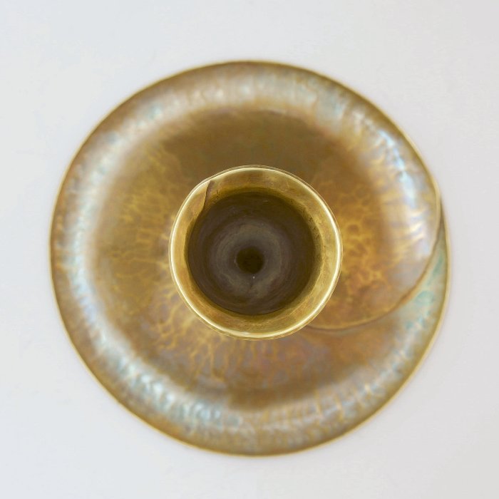 Handcrafted Brass Candle Holder, by Metalsmith Steve Shelby