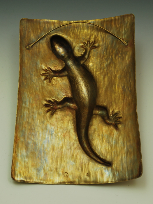 Lizard Wall Sculpture by Steve Shelby, back view