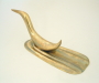 Handcrafted brass Waterbird Sculpture by Metalsmith Steve Shelby