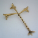 Handcrafted Brass Lily Cross Wall Sculpture by Metalsmith Steve Shelby