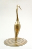 Handcrafted Brass Waterbird Sculpture by Metalsmith Steve Shelby